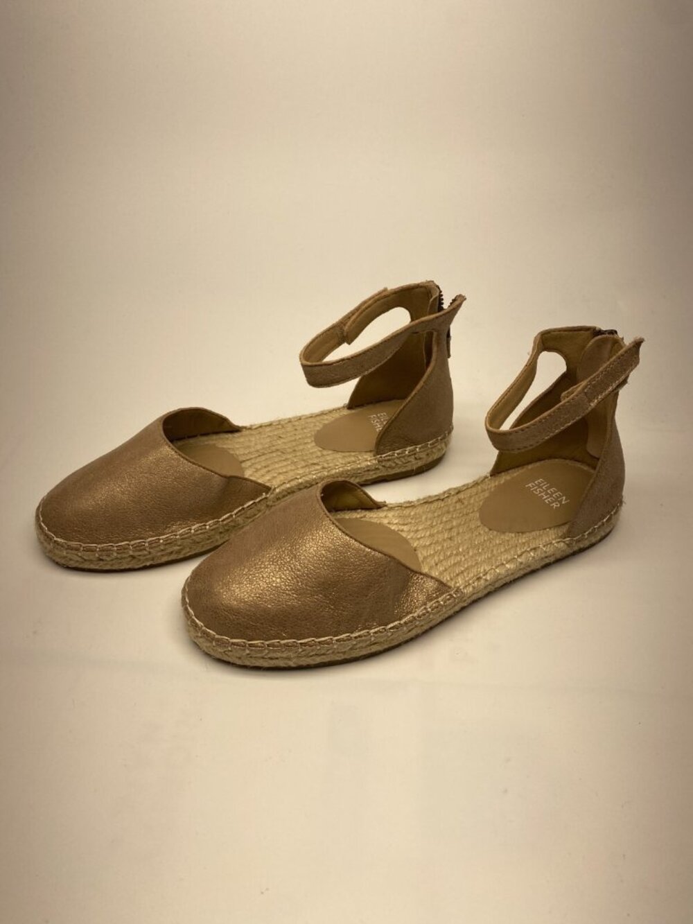 Eileen Fisher Womens Lee Espadrille Tan Flat Sz 7.5